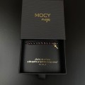 różaniec na rękę damski z kamieni naturalnych granaty minimalistyczny ze złotym krzyżykiem ze stali ręcznie robiony, MOCY moja