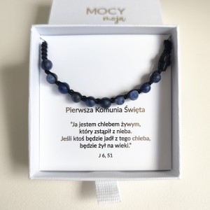 Bransoletka różaniec dla chłopca z sodalitu - Pamiątka I Komunii Św.