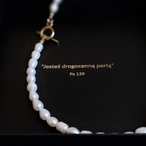 Naszyjnk choker "Jesteś drogocenną perłą"