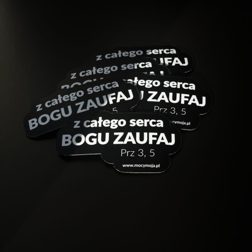 magnes s Bogu zaufaj czarny MOCY moja